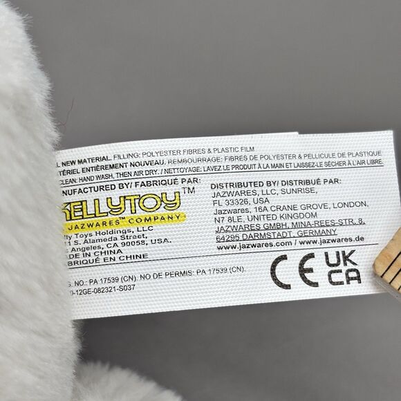 Kellytoy Elephant Plush Baby Lovey Rattle Crinkle Ear Gray Toy Stuffed Animal - Picture 4 of 5